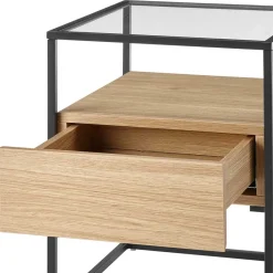 Clearance Wohnen Beistelltisch mit Glasplatte - Vlacondra