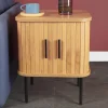 New Wohnen Beistelltisch Nachtkommode mit Schiebetüren - Barnetta