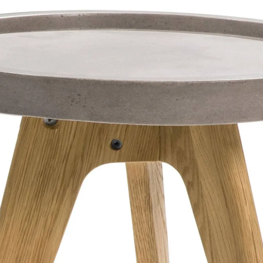New Wohnen Beistelltisch Nachttisch mit Beton Platte - Baselta
