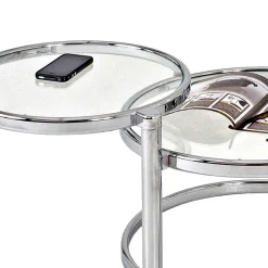 Online Wohnen Beistelltisch Rounder in Silber