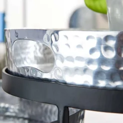 Clearance Wohnen Beistelltische mit Tabletts in Silber - Makimona (zweiteilig)