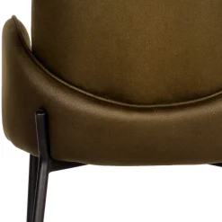 Clearance Wohnen Bequemer Barstuhl in Oliv Grün Microfaser - Gesehia (2er Set)