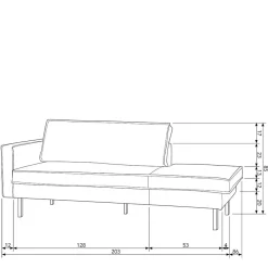 Sale Wohnen Bequemes Daybed mit Samt Nustra in Gelb