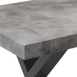 Clearance Wohnen Betonoptik Ausziehtisch mit zwei Einlegeplatten - Relisa