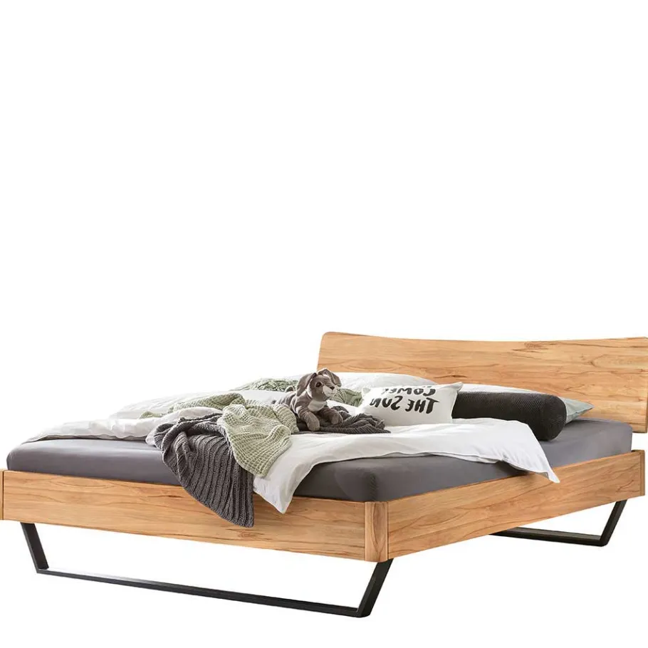 Clearance Wohnen Bett aus massiver Wildbuche mit Stahl - Abrolhos