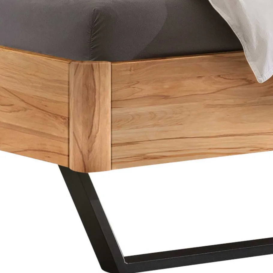 Clearance Wohnen Bett aus massiver Wildbuche mit Stahl - Abrolhos