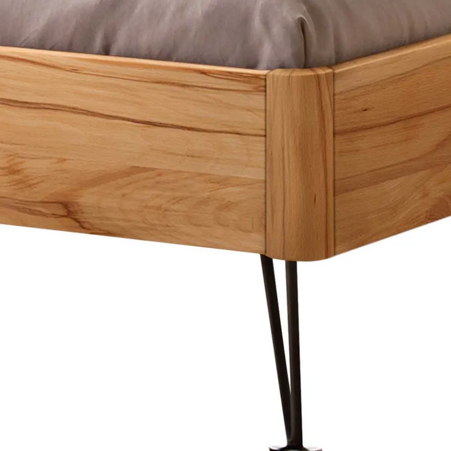 Clearance Wohnen Bett aus Massivholz Wildbuche geölt - Francais