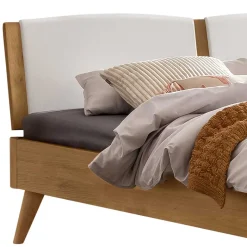 Best Wohnen Bett aus Wildeiche mit Kunstleder - Cubus