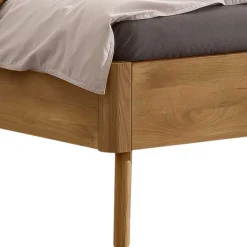 Best Wohnen Bett aus Wildeiche mit Kunstleder - Cubus