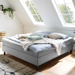 Sale Wohnen Bett für Dachschrägen in Grau & Schwarz - Esmeraldino