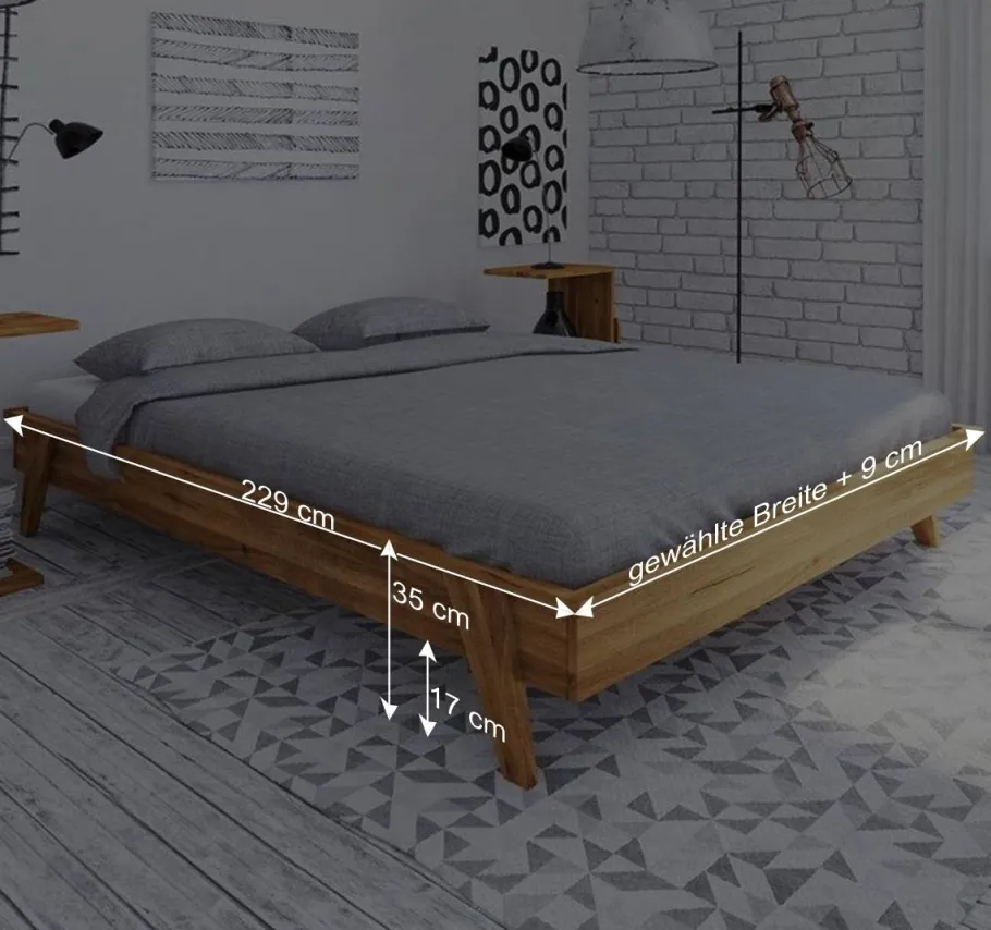Best Wohnen Bett in Übergröße mit Nachttischen - Hardus (dreiteilig)