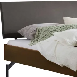 Best Wohnen Bett in Nussbaum Braun & Anthrazit - Ayero (dreiteilig)