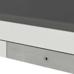 Hot Wohnen Bett in Weiß & Lichtgrau Beton Optik - Orsidio