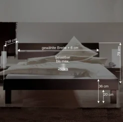 Online Wohnen Bett Jessica in Wenge Dekor
