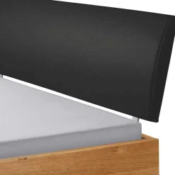 Discount Wohnen Bett mit Kopfteil gepolstert Kunstleder Anthrazit - Catrizia