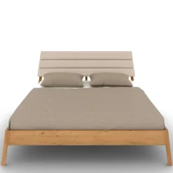 Sale Wohnen Bett mit Nachtkonsolen aus Wildeiche - Grenadys (dreiteilig)