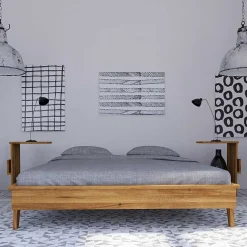 Online Wohnen Bett ohne Kopfteil & Nachttische - Hardus (dreiteilig)