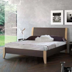 Discount Wohnen Bett Ternin in Braun Stahl
