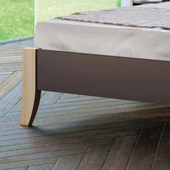 Discount Wohnen Bett Ternin in Braun Stahl