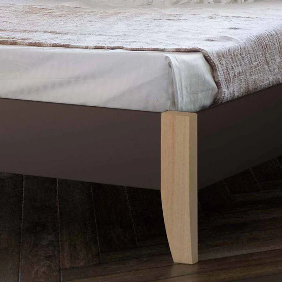 Discount Wohnen Bett Ternin in Braun Stahl