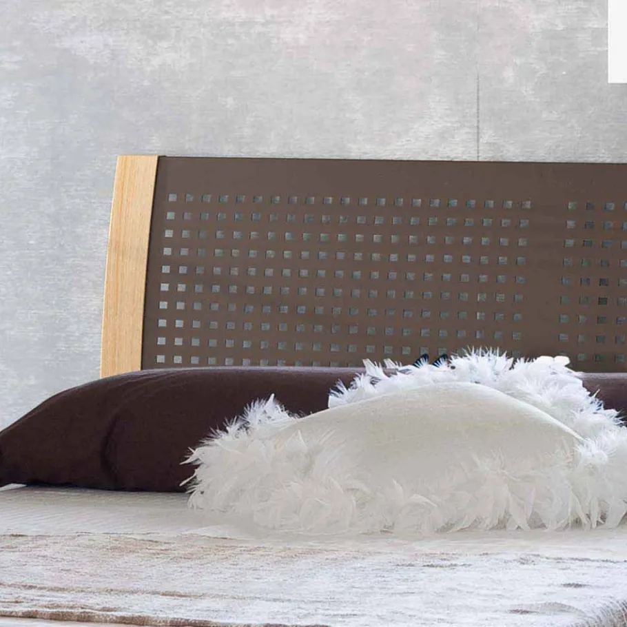 Discount Wohnen Bett Ternin in Braun Stahl