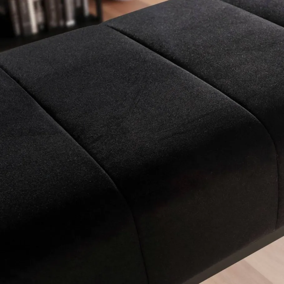New Wohnen Bettbank in Schwarz - Ennis