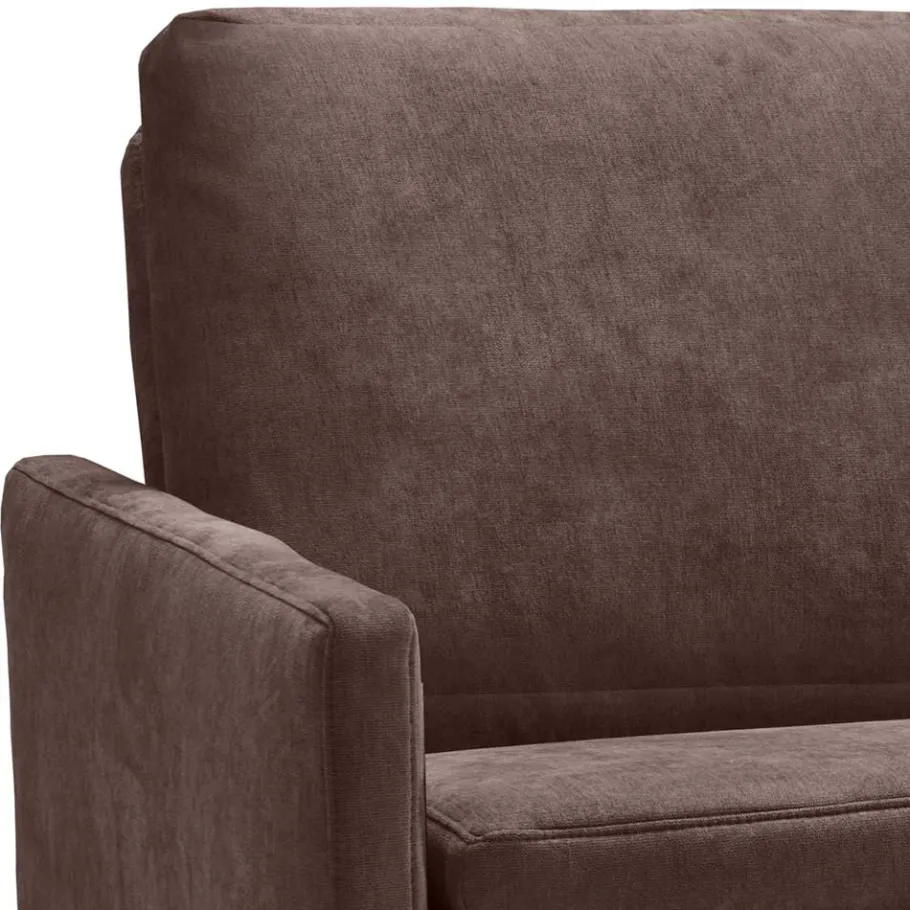 Discount Wohnen Bettcouch in Dunkelbraun mit Eiche - Conpact