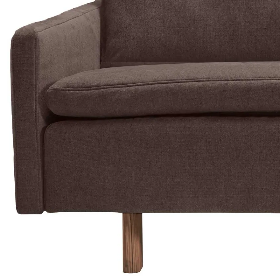 Discount Wohnen Bettcouch in Dunkelbraun mit Eiche - Conpact