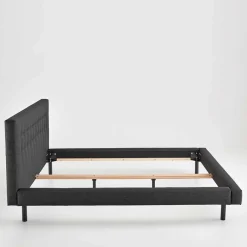 Sale Wohnen Bettgestell in Dunkelgrau mit 140x200 Liegefläche - Vladin