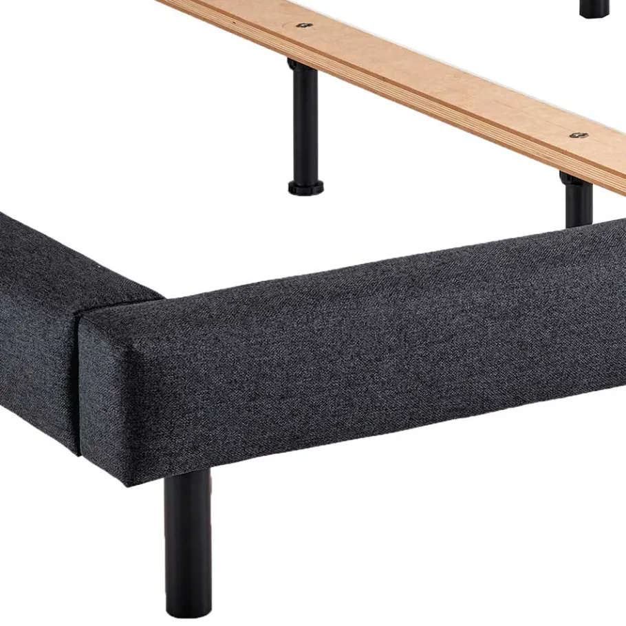 Sale Wohnen Bettgestell in Dunkelgrau mit 140x200 Liegefläche - Vladin