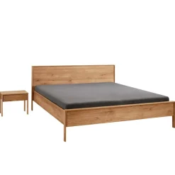 New Wohnen Bettgestell und Nachtkommoden aus Holz - Waving (dreiteilig)