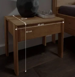New Wohnen Bettgestell und Nachtkommoden aus Holz - Waving (dreiteilig)