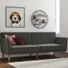 Hot Wohnen Bettsofa in Grau und Natur - Emiria