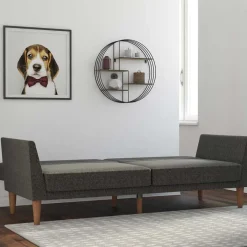 Hot Wohnen Bettsofa in Grau und Natur - Emiria
