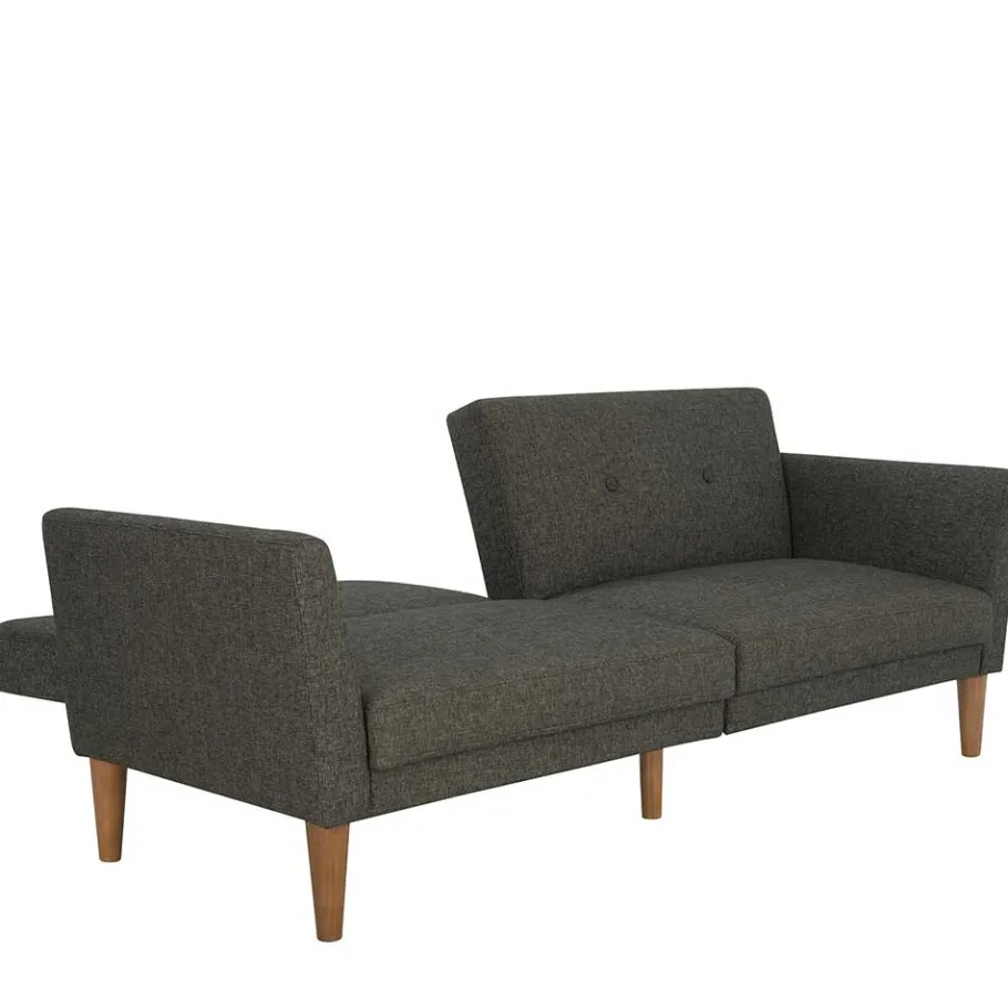Hot Wohnen Bettsofa in Grau und Natur - Emiria