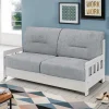 Clearance Wohnen Bettsofa mit Holzgestell in Weiß - Alberus