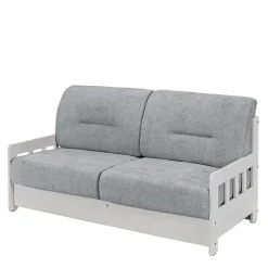 Clearance Wohnen Bettsofa mit Holzgestell in Weiß - Alberus