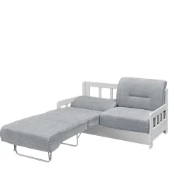 Clearance Wohnen Bettsofa mit Holzgestell in Weiß - Alberus