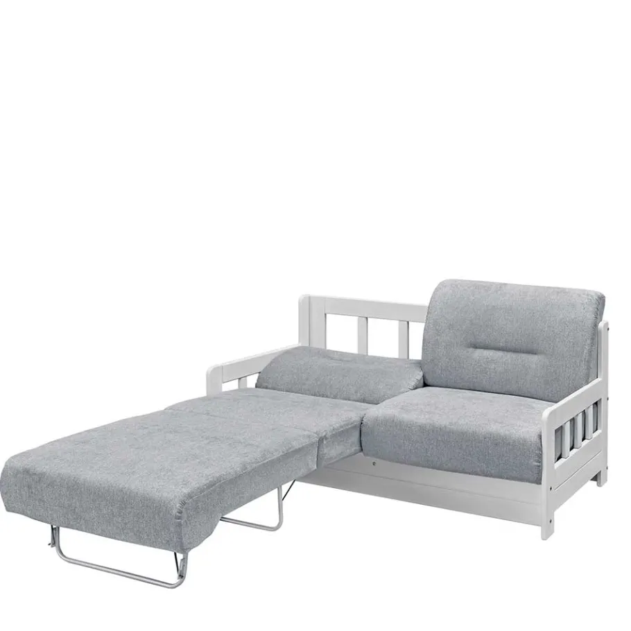 Clearance Wohnen Bettsofa mit Holzgestell in Weiß - Alberus