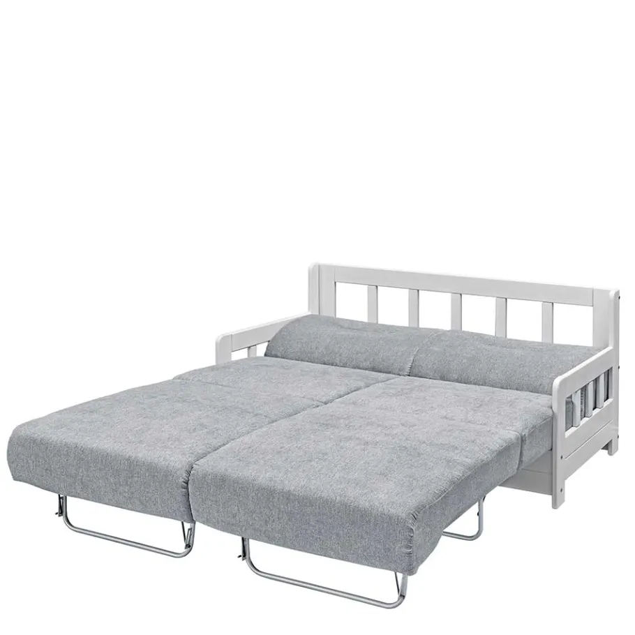 Clearance Wohnen Bettsofa mit Holzgestell in Weiß - Alberus