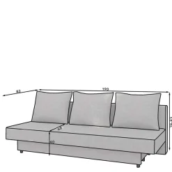 Wohnen Bettsofa ohne Armlehnen in Braun - Tepico