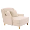 Best Wohnen Big Sessel in Creme Webstoff - Bergion