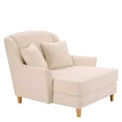 Best Wohnen Big Sessel in Creme Webstoff - Bergion
