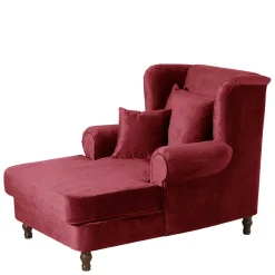 Outlet Wohnen Big Sessel in Rot Samtvelours - Simple