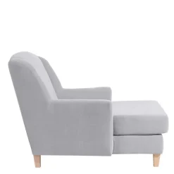 Discount Wohnen Big Wohnzimmersessel in Silbergrau Velours - Ortomola