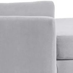 Discount Wohnen Big Wohnzimmersessel in Silbergrau Velours - Ortomola