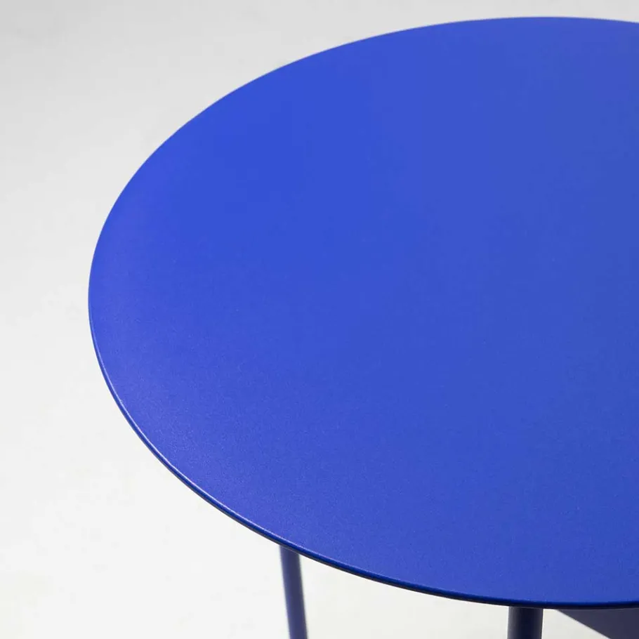 Clearance Wohnen Blauer Beistelltisch aus Stahl - Tegal