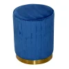 Clearance Wohnen Blauer Samthocker auf Sockel - Abelonia