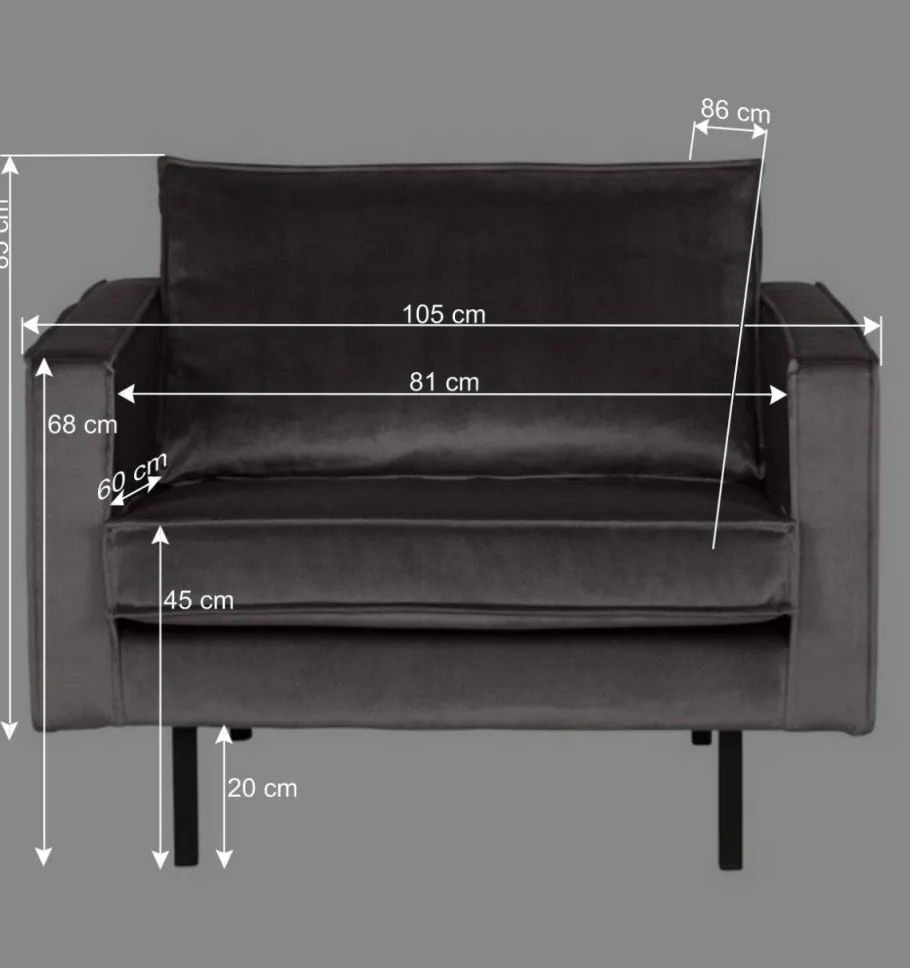 New Wohnen Blauer Samt-Sessel Cumagon im Retrostil