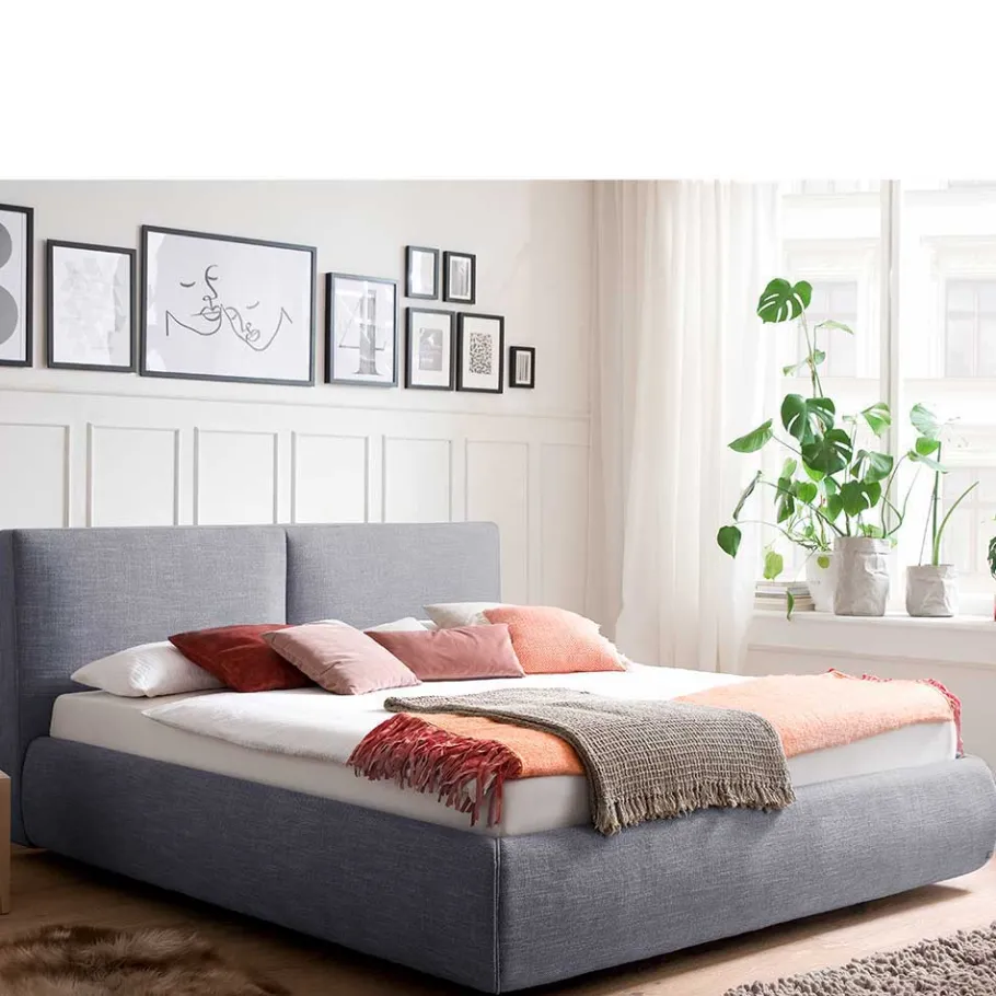 Hot Wohnen Blaues Komplettbett mit Bettkasten - Enjadara